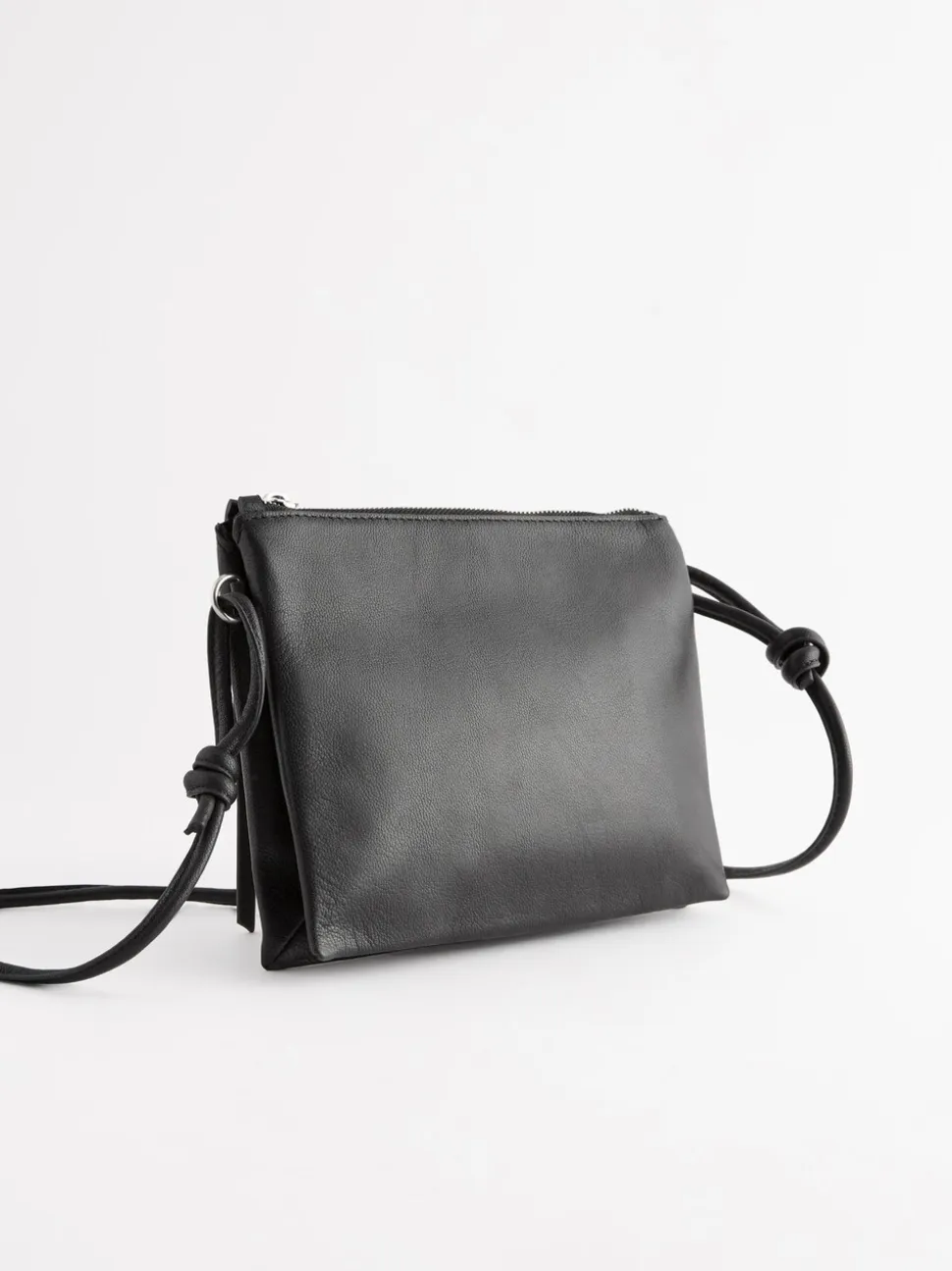 Zwart - Leren crossbodytas