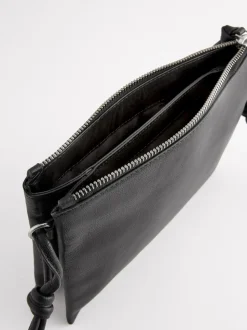 Zwart - Leren crossbodytas