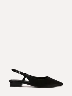 Zwart - Linzi Clasica Low Heeled Slingback Courts