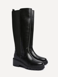 Zwart - Linzi Hyland High Leg Wedges Boots