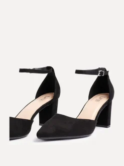 Zwart - Linzi Leona pumps met blokhak en dichte hiel