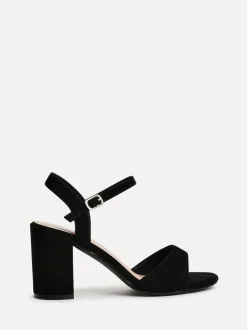 Zwart - Linzi Soul Open Back Barely There Block Heel Sandals