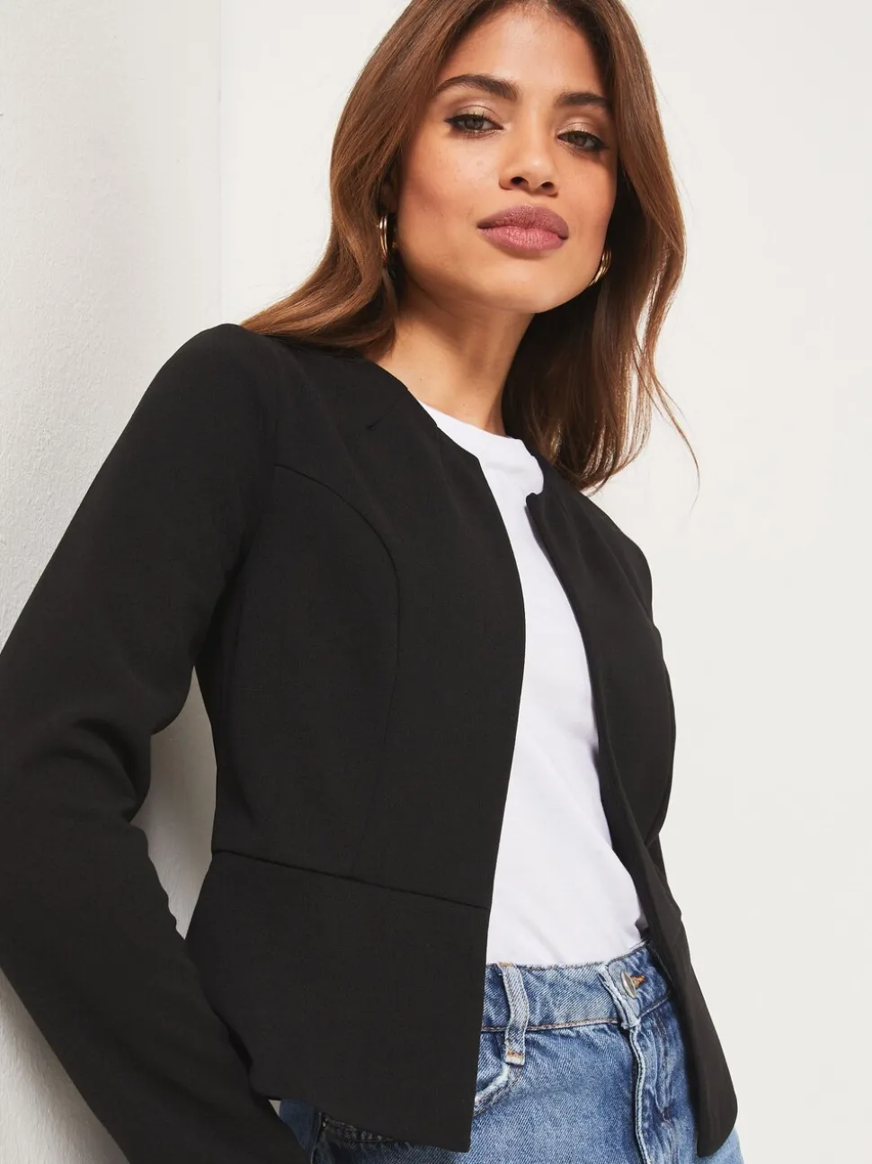 Zwart - Lipsy - Kraagloze korte blazer