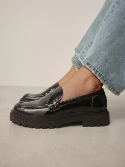 Zwart - Loafers met dikke zool