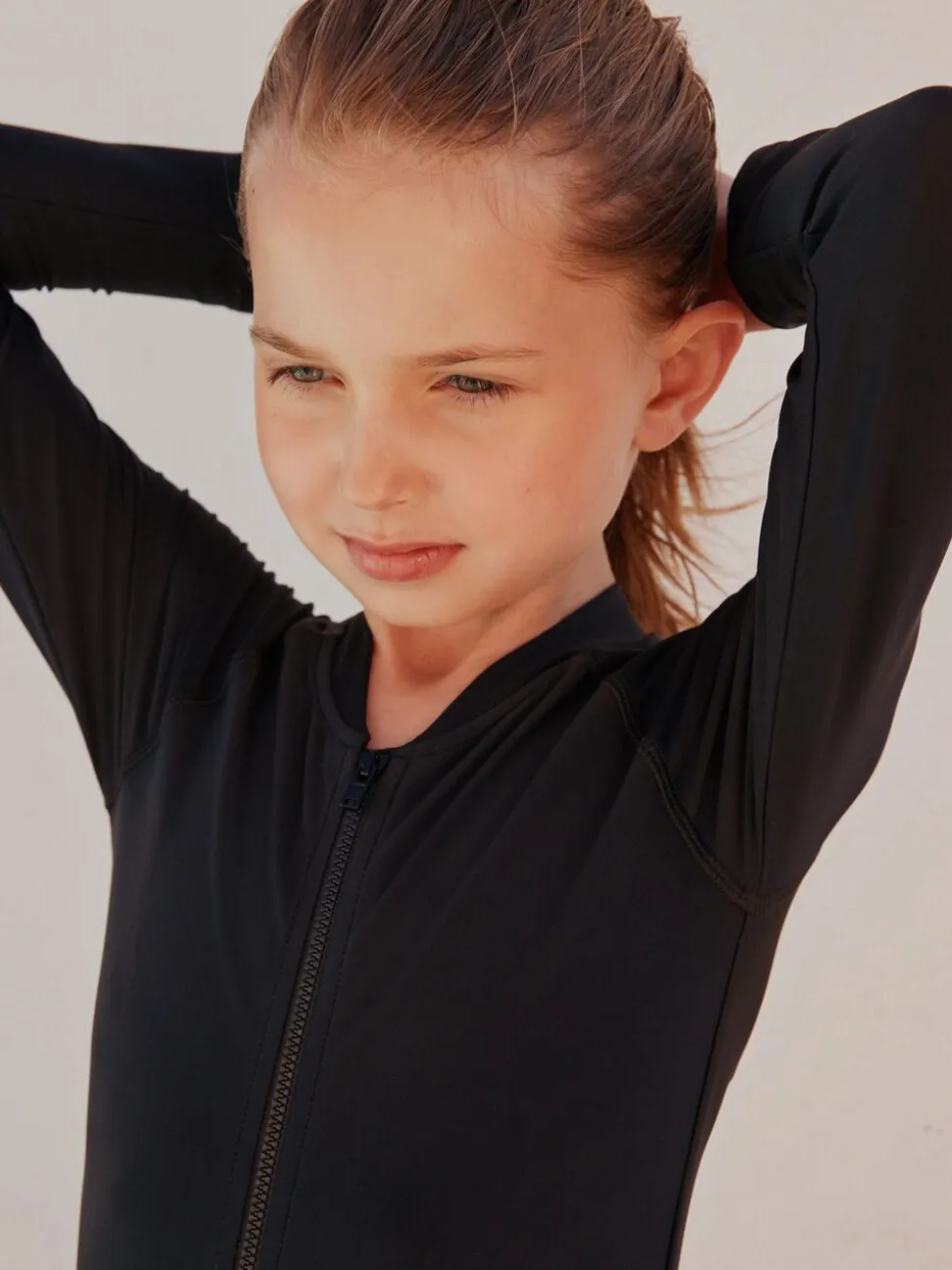 Zwart - Long Sleeve Sunsafe Swimsuit (3mths-16yrs)