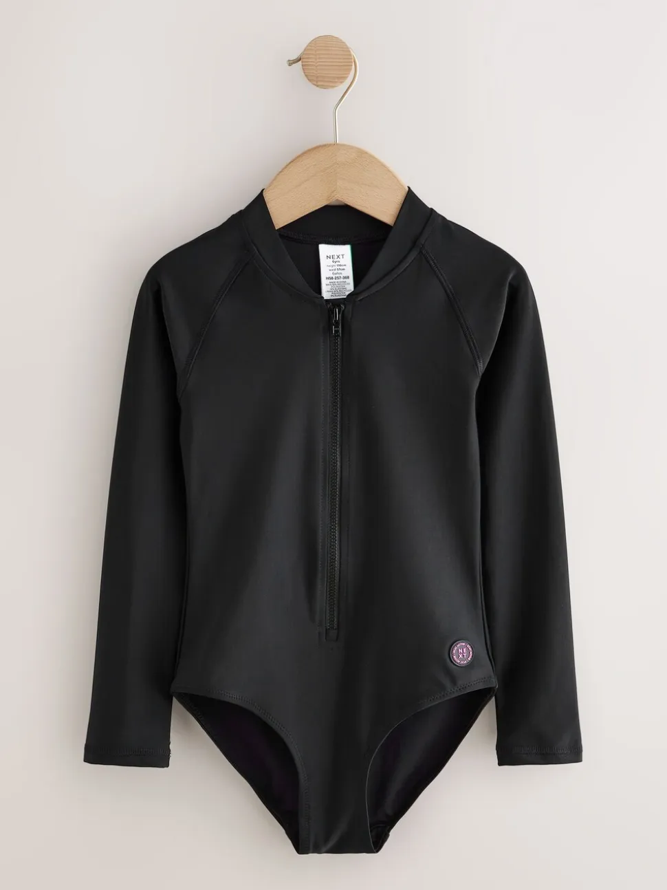 Zwart - Long Sleeve Sunsafe Swimsuit (3mths-16yrs)