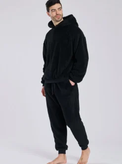 Zwart - Loungeable Sherpa joggingbroek