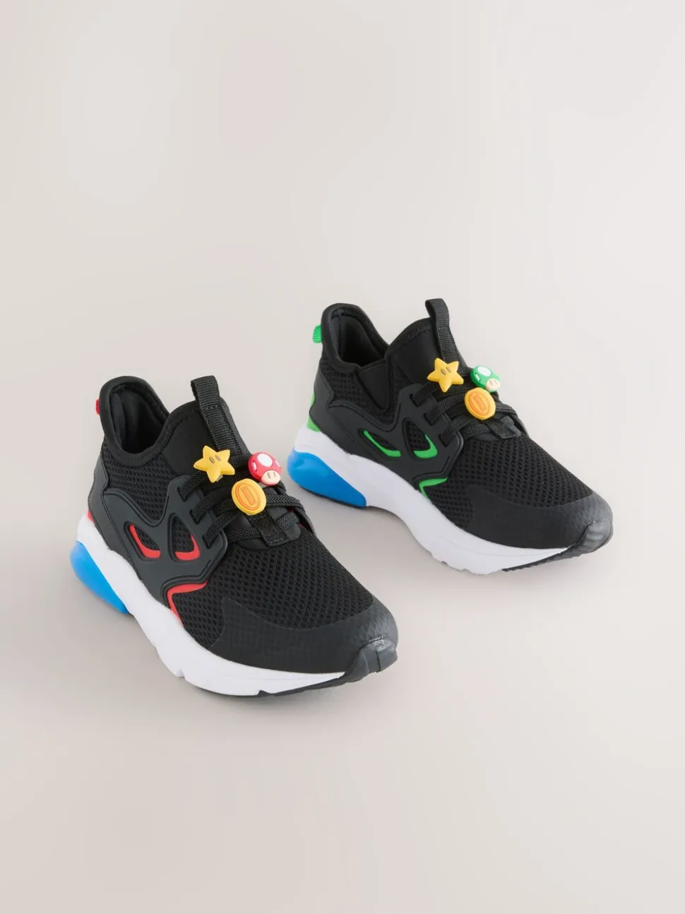Zwart - Mario Elastische Vetersneakers