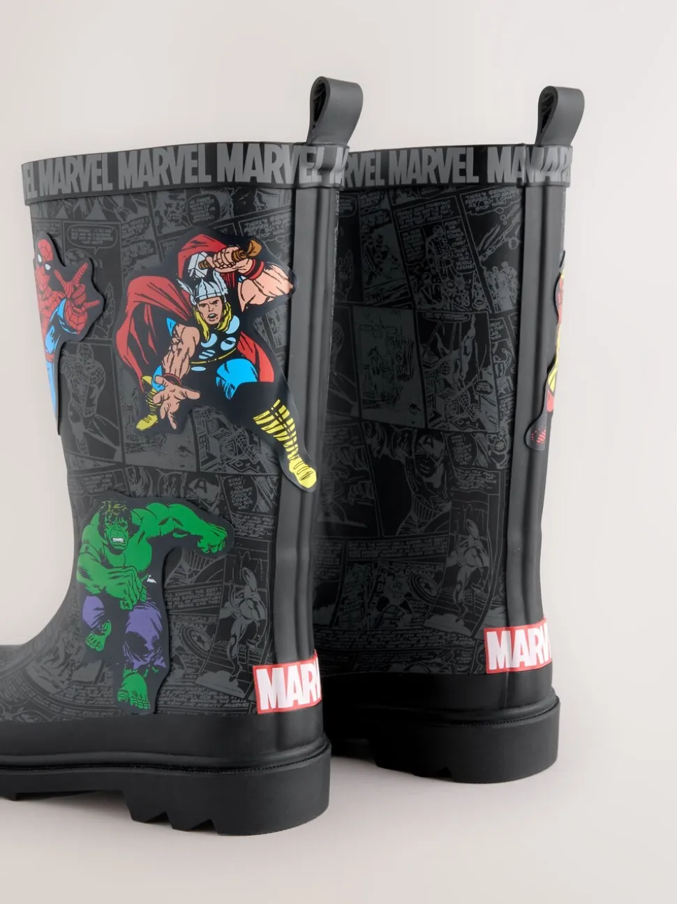 Zwart - Marvel Comic Print Laarzen
