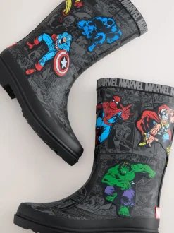 Zwart - Marvel Comic Print Laarzen