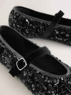 Zwart - Mary Jane-schoenen met versierde pailletten van Forever Comfort®