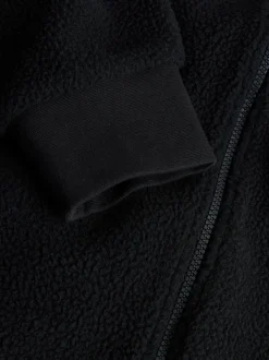 Zwart - Mat capuchon - Borg Fleece