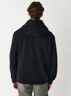 Zwart - Mat capuchon - Borg Fleece