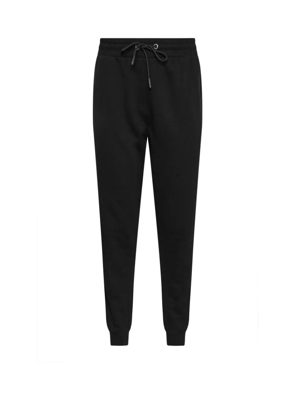 Zwart - M&Co joggingbroek met boorden en trekkoord