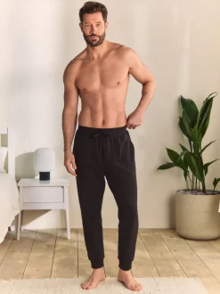 Zwart - Met boorden - Loopback Soft Touch Cuffed Joggers