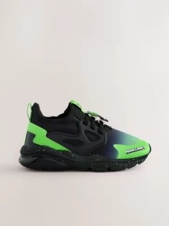 Zwart - Minecraft sneakers met elastische veters