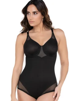 Zwart - Miraclesuit Extra Stevige Sexy Transparante Vormgevende Beugel Bodybriefers