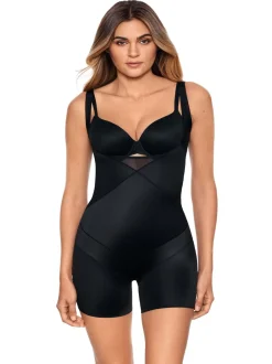 Zwart - Miraclesuit Shapewear - Extrasterk vormgevende body met directe buikcorrectie