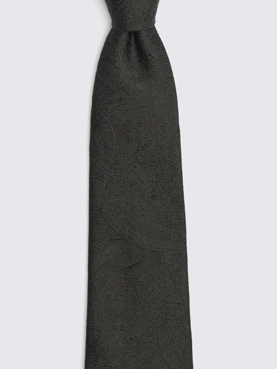 Zwart - MOSS Bruiloft Paisley Stropdas
