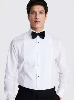 Zwart - MOSS Silk Paisley Ready Bow Tie
