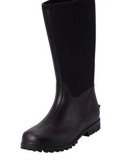 Zwart - Mountain Warehouse hoge waterbestendige Mucker laarzen met neopreen voor dames