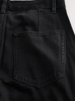 Zwart - N. Premium Palazzo-jeans met wijde pijpen