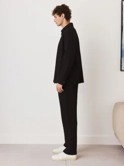 Zwart - N. Premium Soft Touch Scuba Slim Fit Open Joggers