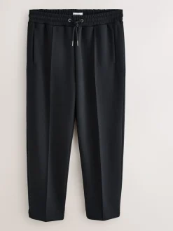 Zwart - N. Premium Soft Touch Scuba Slim Fit Open Joggers