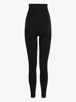 Zwart - Naadloze vormgevende legging met buikcorrectie
