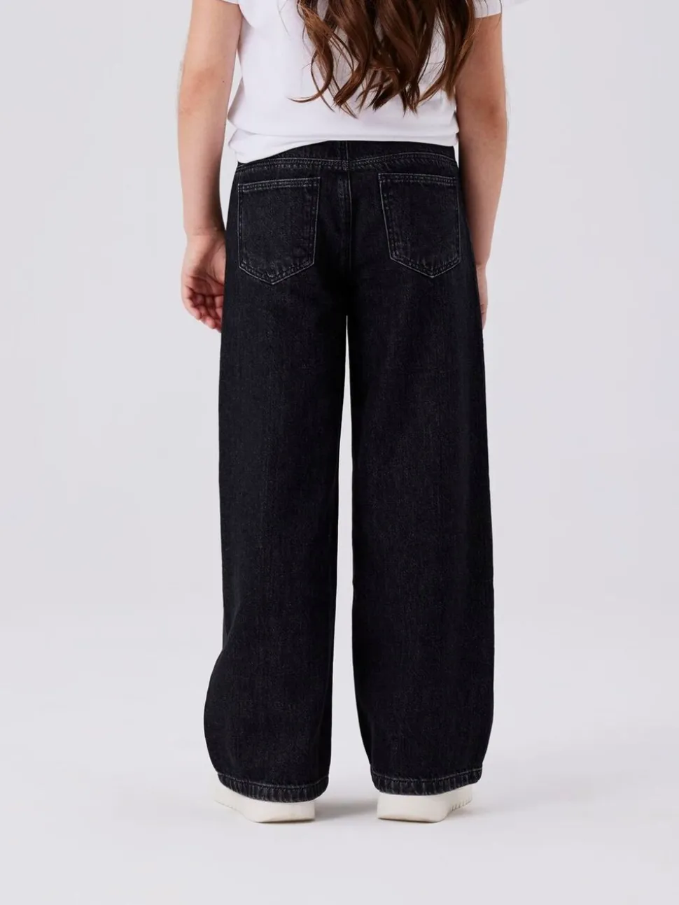Zwart - Name It jeans met wijde pijpen