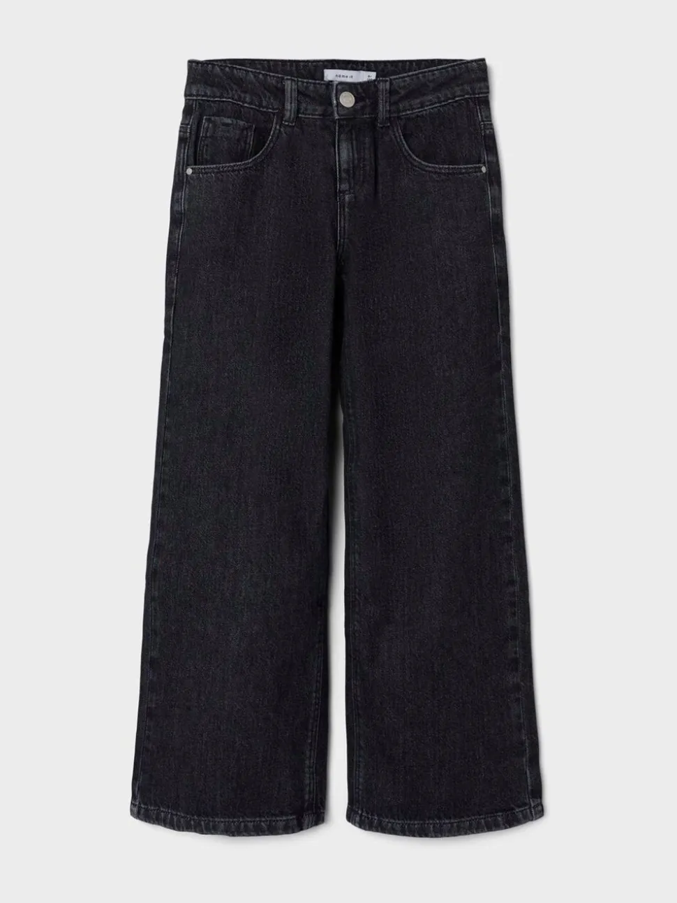 Zwart - Name It jeans met wijde pijpen
