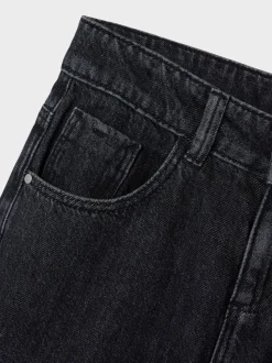 Zwart - Name It jeans met wijde pijpen