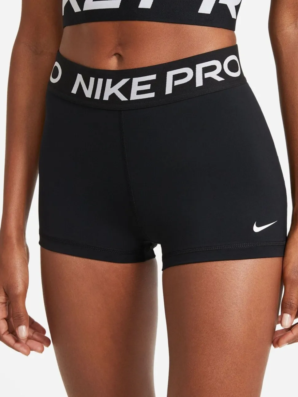 Zwart - Nike - Pro short van 3 inch