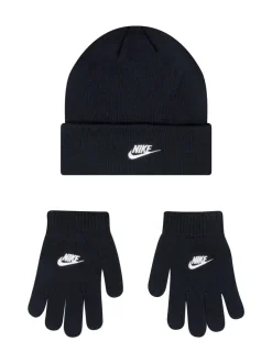 Zwart - Nike Club Beanie and Glove Set