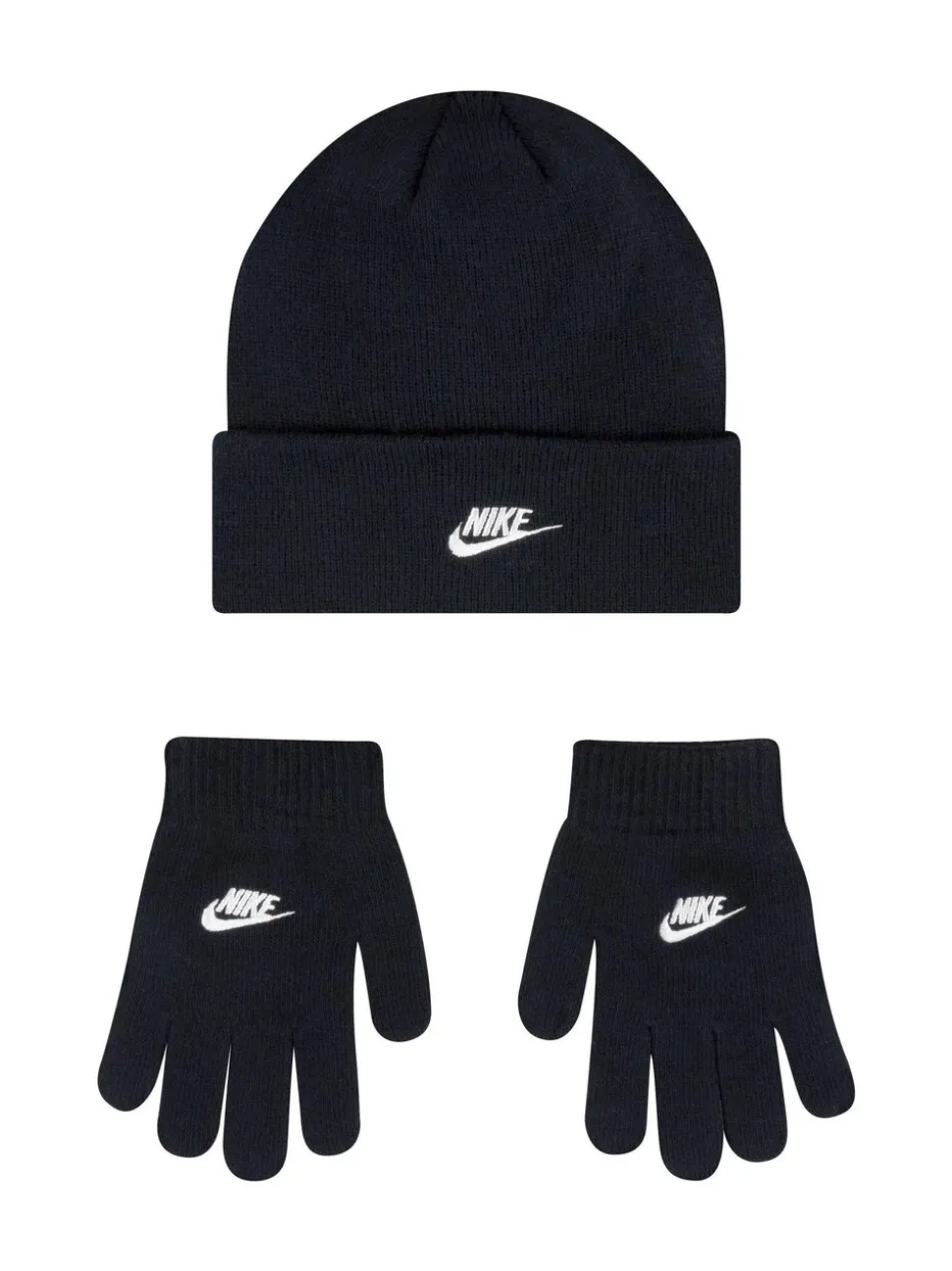Zwart - Nike Club Beanie and Glove Set