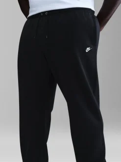 Zwart - Nike Club Fleece joggingbroek met wijde pijpen