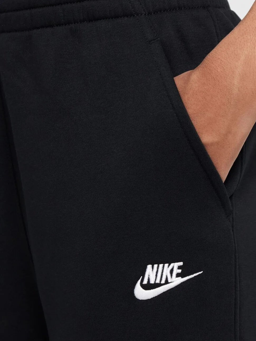 Zwart - Nike Club Fleece joggingbroek met wijde pijpen