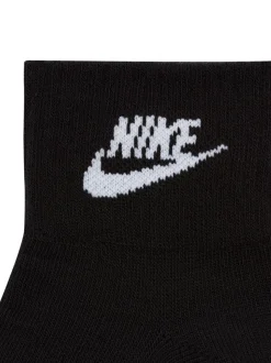 Zwart - Nike Everyday Essential Ankle 100% Cotton Socks 3 Pack