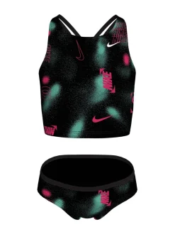 Zwart - Nike Merk Blast Spiderback Midkini Bikini Set