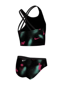 Zwart - Nike Merk Blast Spiderback Midkini Bikini Set