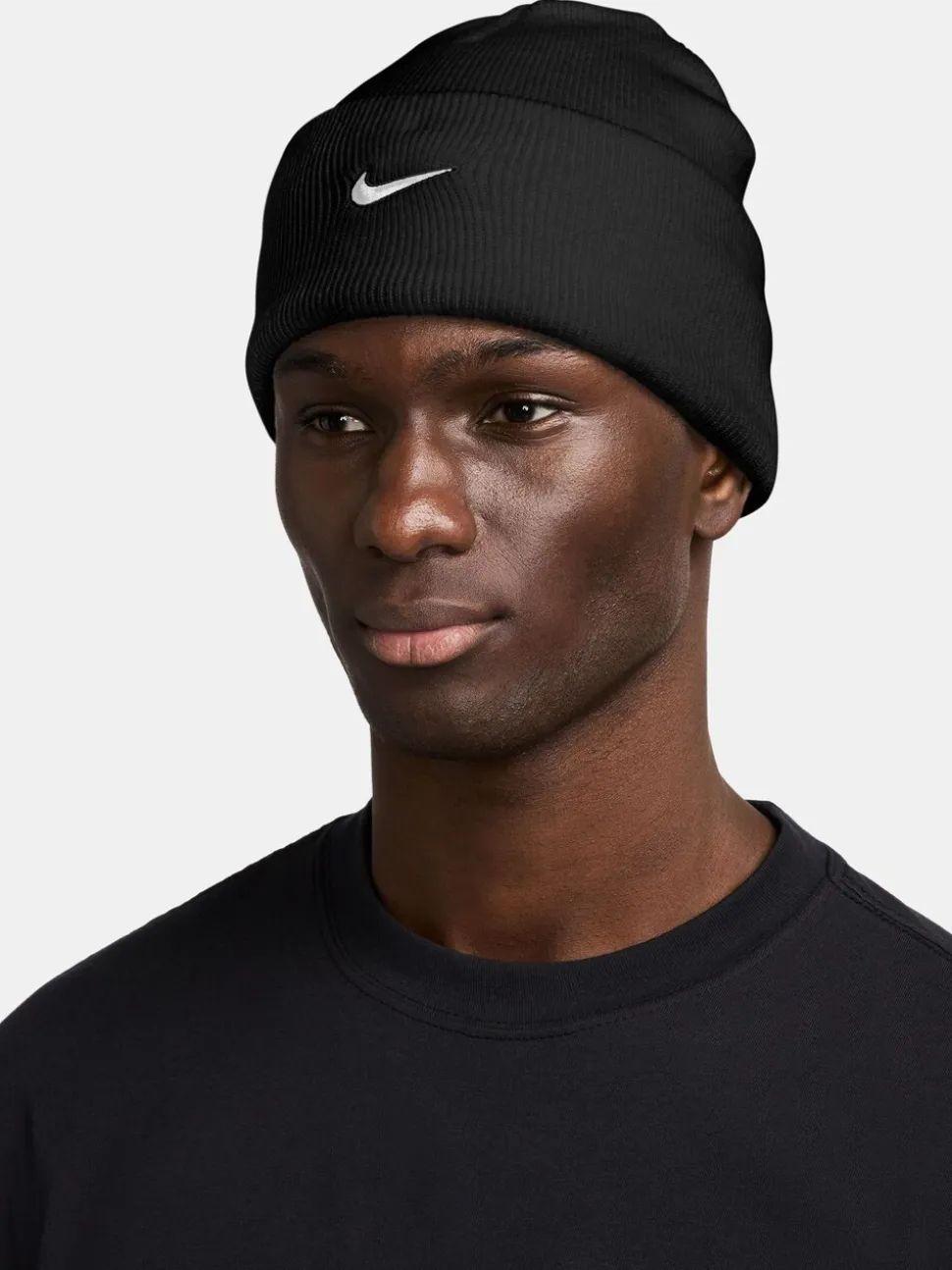Zwart - Nike Peak Swoosh Beanie