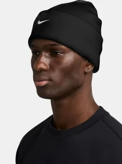 Zwart - Nike Peak Swoosh Beanie