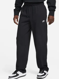 Zwart - Nike Sportkleding Club gebreide joggingbroek met open zoom van 100% katoen