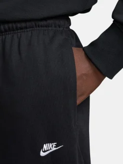 Zwart - Nike Sportkleding Club gebreide joggingbroek met open zoom van 100% katoen
