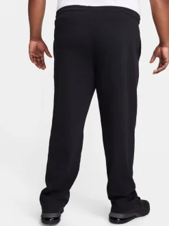 Zwart - Nike Sportkleding Club gebreide joggingbroek met open zoom van 100% katoen