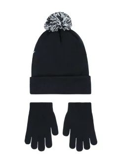 Zwart - Nike Swoosh Pom Beanie and Glove Set