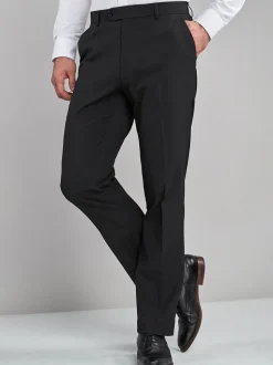 Zwart - Normale Pasvorm - Chique stretchy broek