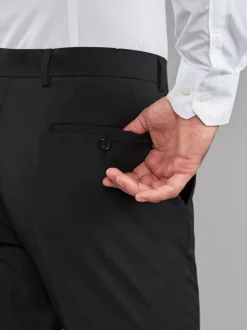 Zwart - Normale Pasvorm - Chique stretchy broek