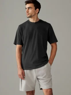Zwart - Normale Pasvorm - Essential katoenen T-shirts verpakking van 6