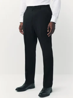 Zwart - Normale Pasvorm - Pantalon in smokingstijl